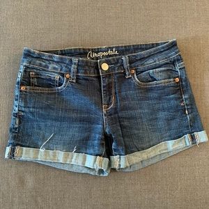 Aeropostale denim jean midi shorts sz 4